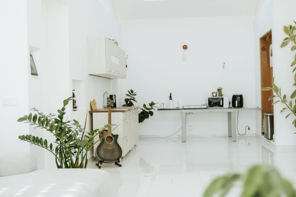 Enteriőr fotózás szálláshely fotózáshoz, bohém stílusú ingatlan fotó.